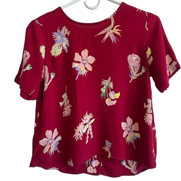 Madewell Bird of Paradise Button Back Blouse, Size XS - Picture 1 of 6